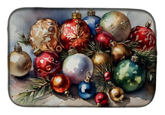 Christmas Ornaments Dish Drying Mat