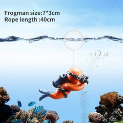 Resin Frogman Aquarium Ornaments